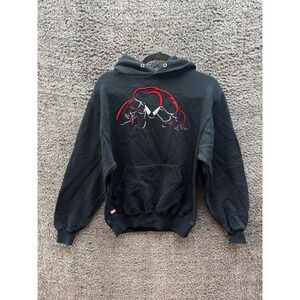 Vintage Universal Studios Spider-Man Pullover Hoodie Sweatshirt Black Men Size S